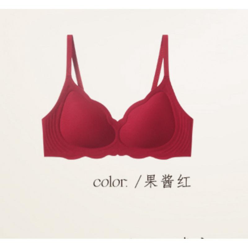 Traceless underwear women's small breasts gather and support to show thinness Naked feeling fixed cup No steel ring Comfortable sexy bra cover bra