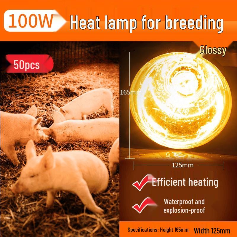 Rongyu 100W Brooding Heat Lamp