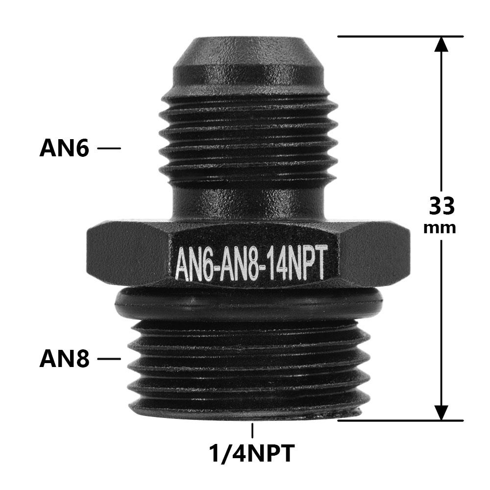 Universal AN6 8 10 12 to AN to M14 M16 M18x1.5 Metric Fuel Hose Adapter Pipe Thread Fitting CAR OIL COOLER SYSTEM Aluminum Alloy Fuel System