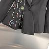 Eleganter Damen Slim-Fit Blazer - Frühjahrskollektion 2026 mit buntem Strass-Design