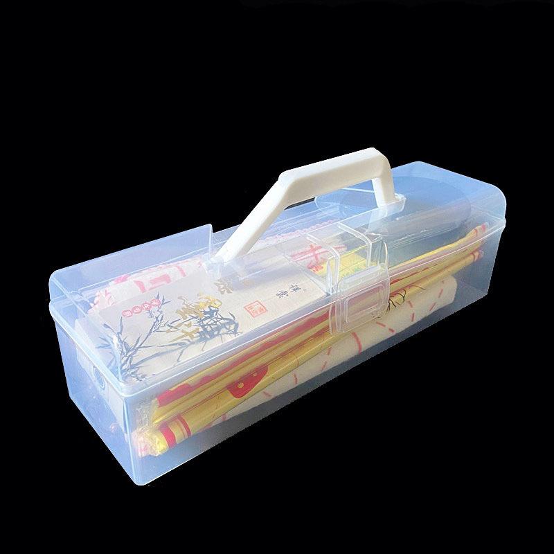 Portable Calligraphy Tool Box: Extended Storage for Art Supplies & Brushes - Four Treasures of the Study