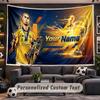 Wall Hanging Tapestry Custom NameCristiano Ronaldo Pattern Personalized Printed Fabric Wall Decor