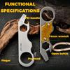 14 mm Titanlegering Multiverktyg Kofot, Flasköppnare, Skiftnyckel, Kompakt EDC Campingutrustning, Lättvikt, Hållbar Design, Campingtillbehör