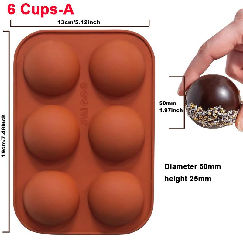 Semi Sphere Silicone Chocolate Mold Half Ball Cake Tray Silicon Dome Baking Moulds DIY Pudding Candy Jelly Kitchen Baking Tool