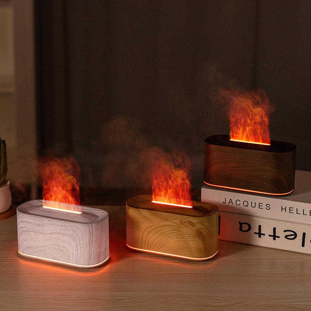 Aromatherapy Diffuser with Flame Effect, Essential Oil Diffuser And Cool Mist Humidifier, Silent Humidifier for Home And Bedroom