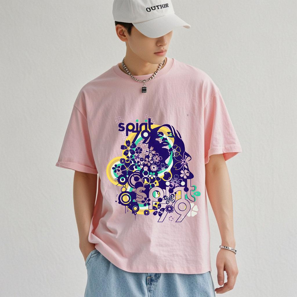 AmericanStyle Graffiti Cotton Printed Casual MultiPurpose ShortSleeved TShirt For Unisex And Unisex Suitable For Summer