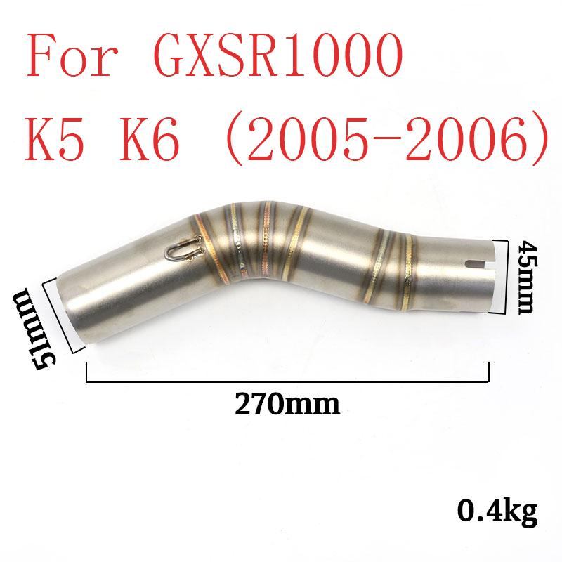 motocross For Suzuki GSXR600 750 1000 R600 R750 R1000 K5 K6 K7 K8 K9 K10 K11 Motorcycle Modified Middle Link Pipe Exhaust pit