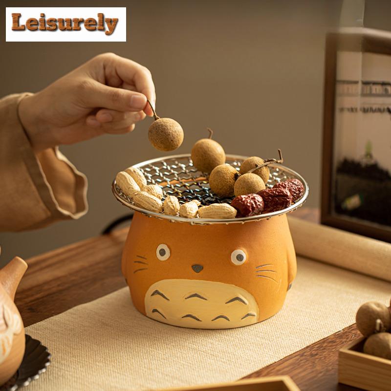Cute Animasl Carbon Furnace Dry Fired Pot For Electric Stove Boiling Water Kettle Surrounding Furnace For Tea Making Accessories