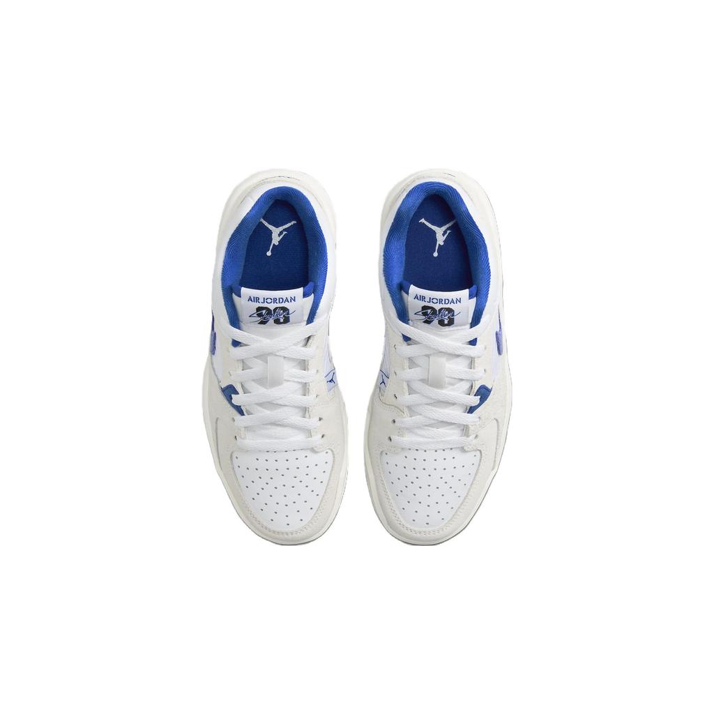 Jordan Stadium 90 Cushioning, Wear Resistant Low top Children's Basketball Shoes White Blue DX4399-104