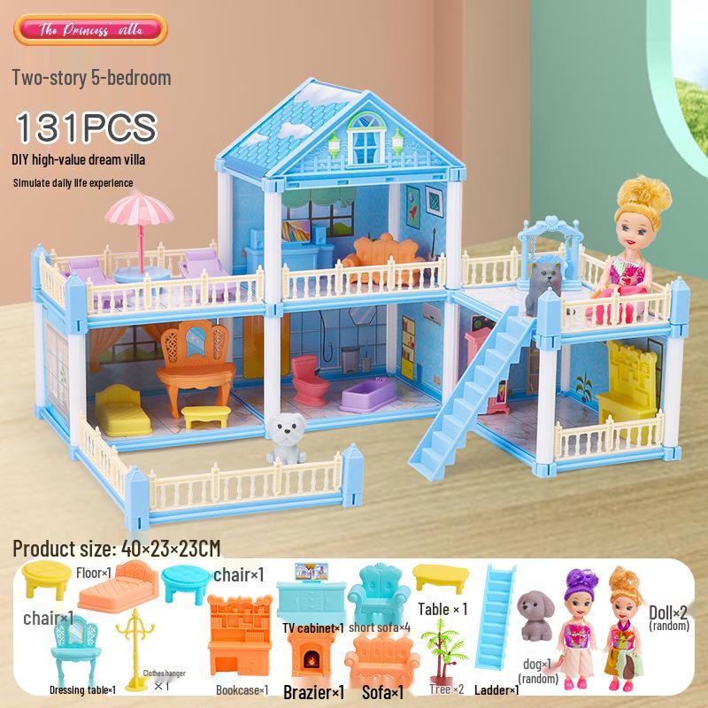 Children's Glowing Princess Castle DIY Toy Villa Set