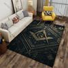 Masonic Symbols and Geometric Designs Carpet Yoga Living Room Room Decor Children's Crawling Mat Doormat Area Rug Games Mat