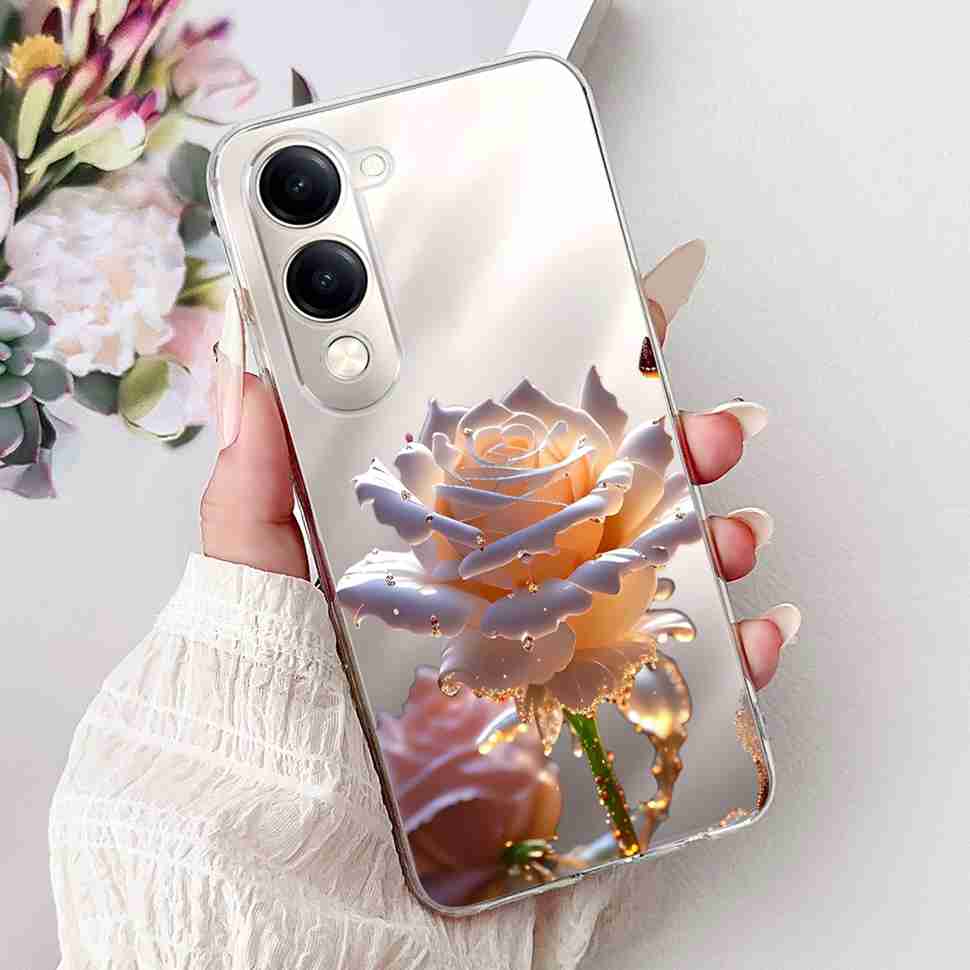 Shockproof For Vivo Y04 Y 04 4G 6.74" Case Retro Printed Dragon Soft Silicone TPU Cover For Vivo Y29s Y 29S 5G Phone Cases Capa