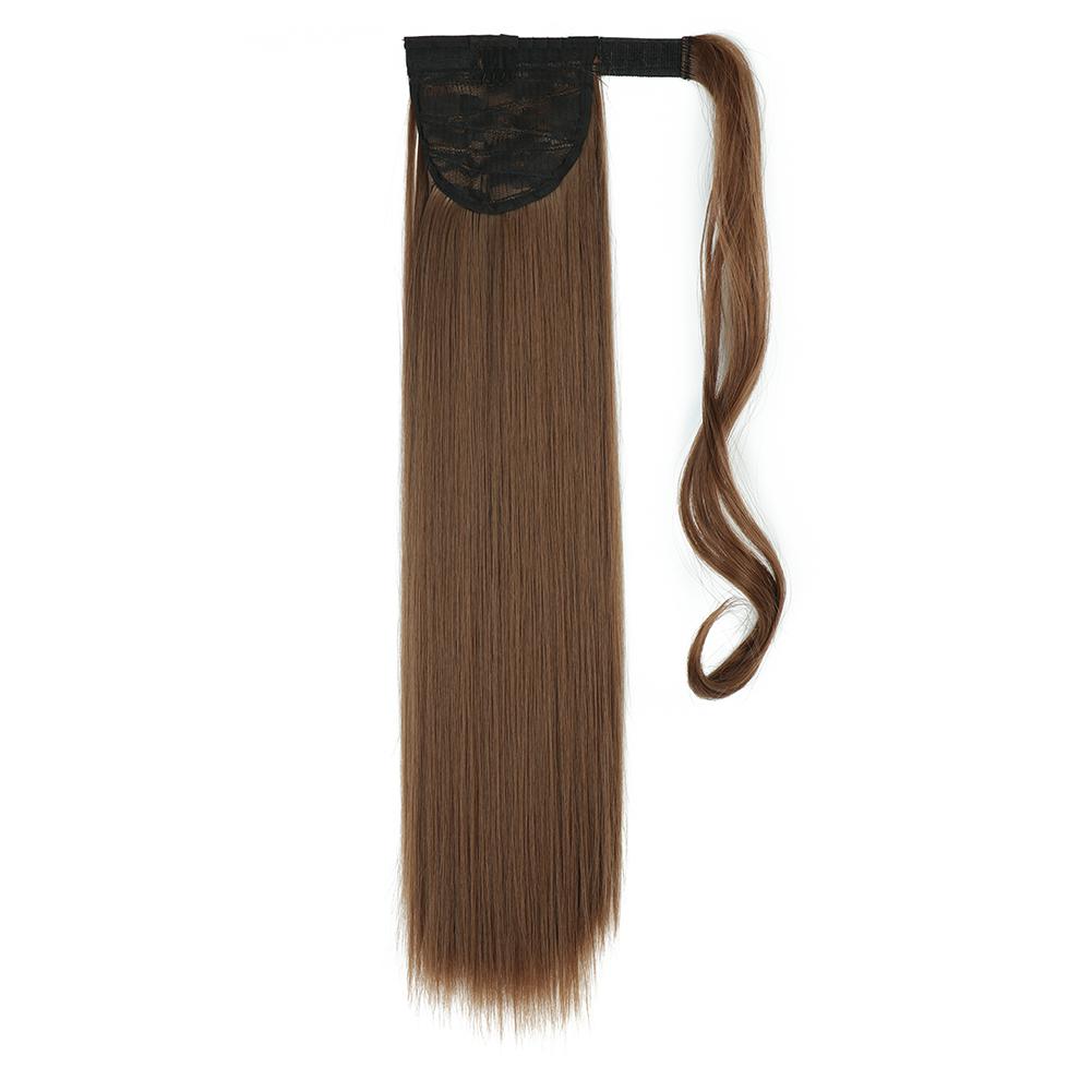MISS WIG Women's Silky Straight Synthetic Clip In Drawstring Ponytail Hairpieces for Women Hair Extension