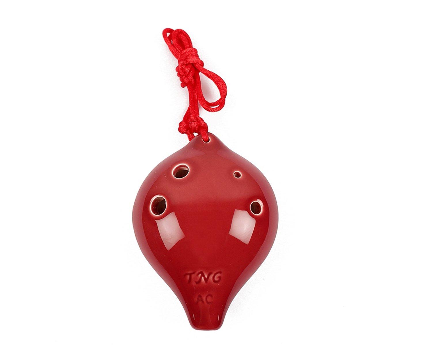 

Музыкальный инструмент TNG Ocarina [6 отверстийAltoRed] Высокий класс C Tone AC Single (с ремешком) Окарина Духовой оркестр Глазурованная отделка