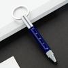 Durable Metal Multitool Pen Short Style 6-in-1 Ballpoint Pen with Screwdriver/Ruler/Stylus Woodworking Pen Writing Supplies