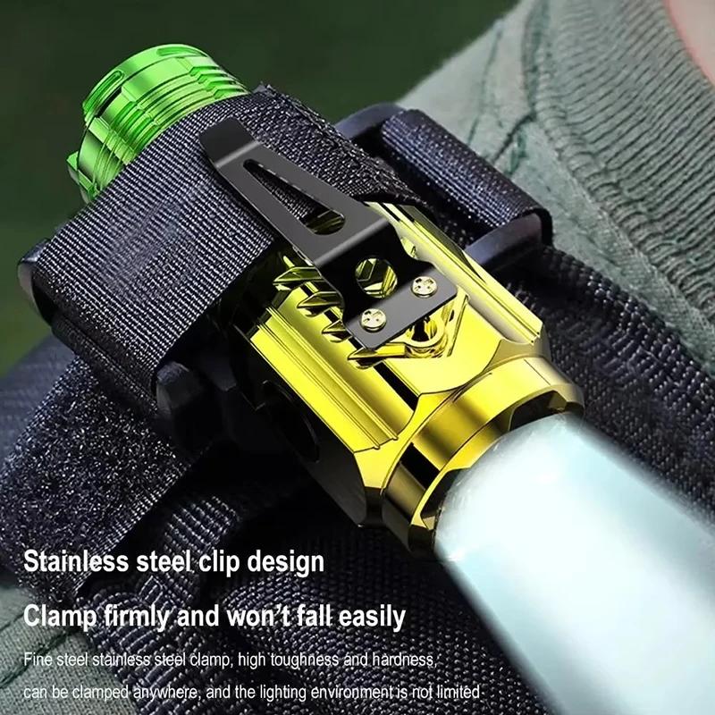 Super Bright LED Flashlight Rechargeable with Magnetic Torch Portable Working Light for Outdoor Camping Fishing Lantern