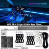 LED Ambient Lights Kit Colors Streamer For Car Universal Interior Symphony Hidden Acrylic Embass Strip RGB Decoration Atmosphere