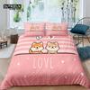 Luxury 3D Pink Cat Print Home Living Comfortable Duvet Cover Set Pillowcase Kids Bedding Set Queen and King EU/US/AU/UK Size