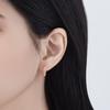 925 Sterling Silver Chain Earrings, High-End Niche Exquisite Twist Ear Buckles, Simple Ins Hollow Circle Jewelry