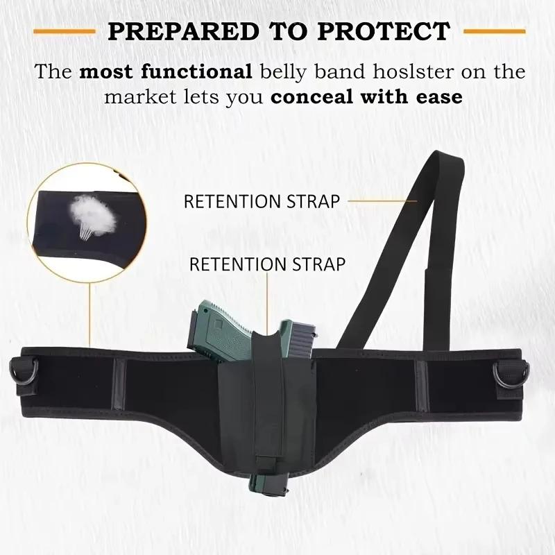 Outdoor Wear-resistant Tactical Concealed Armpit Holster Mens Breathable Neoprene Hidden Waist Quick-Draw Pistol Holster New