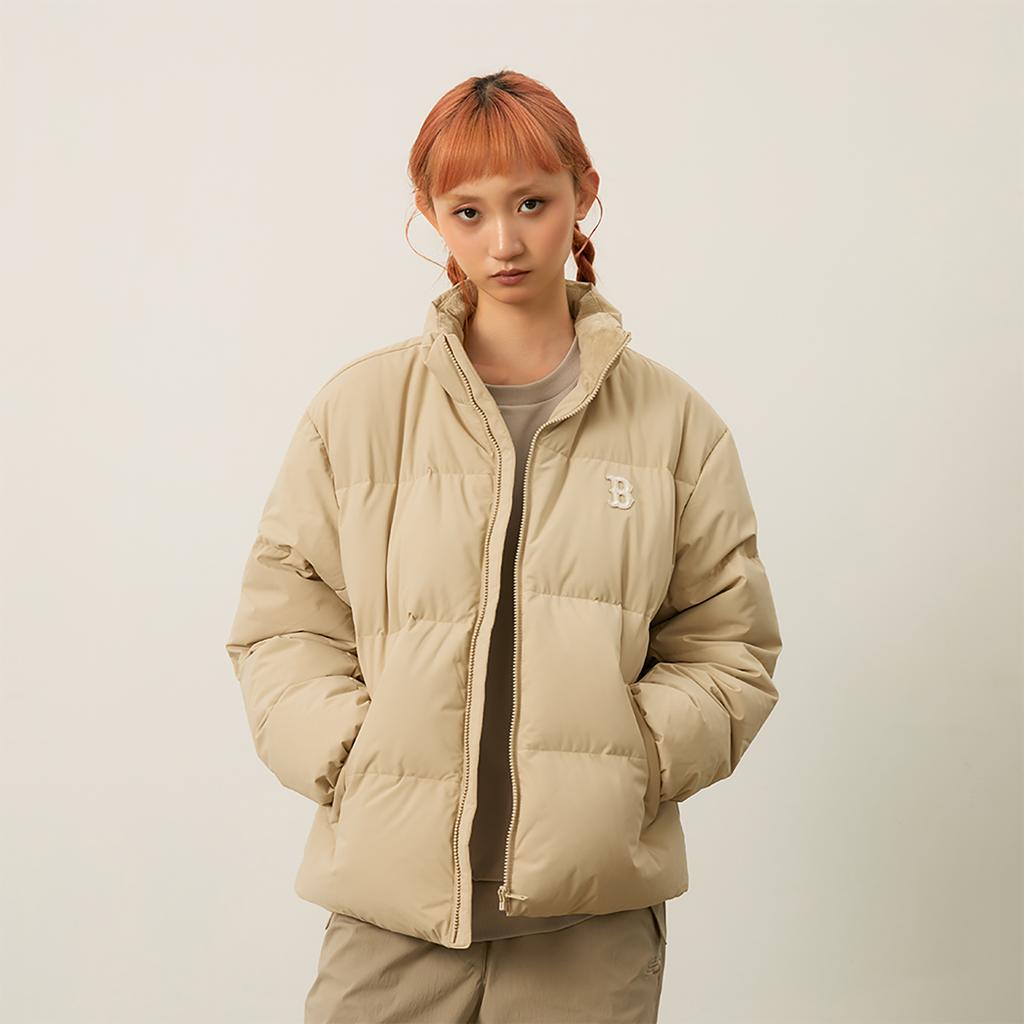 New MLB Boston Red Sox Basic Collection FW24 Down Jacket Unisex Sandy Brown 3ADJB1046-43SAS