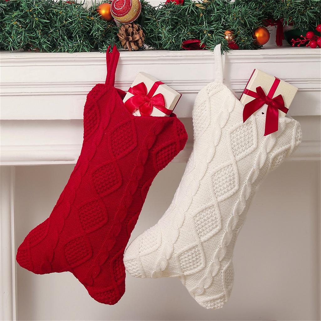 Christmas Knitted Cute Christmas Stockings, Creative Christmas Tree Decorations Cute Christmas Stockings.