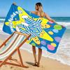 Bananas in Pyjamas Print Beach Towel, Large Soft Quick Dry Towel for Beach Camping Swimming