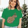 Womens Christmas Tshirt Funny Capybaras Lights Design Festive Crew Neck Girls Clothing Merry Christmas Capybara Cartoon Tshirt