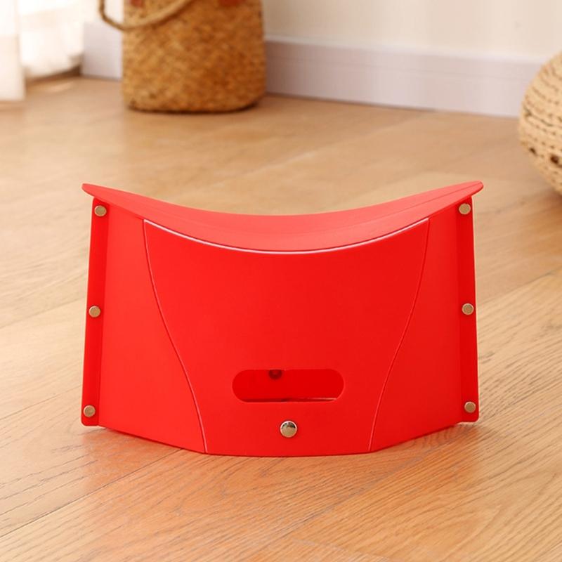 Plastic Card Folding Stool Outdoor Camping Seats Storage Bag Portable Shopping Basket for Hiking Picnics Camping