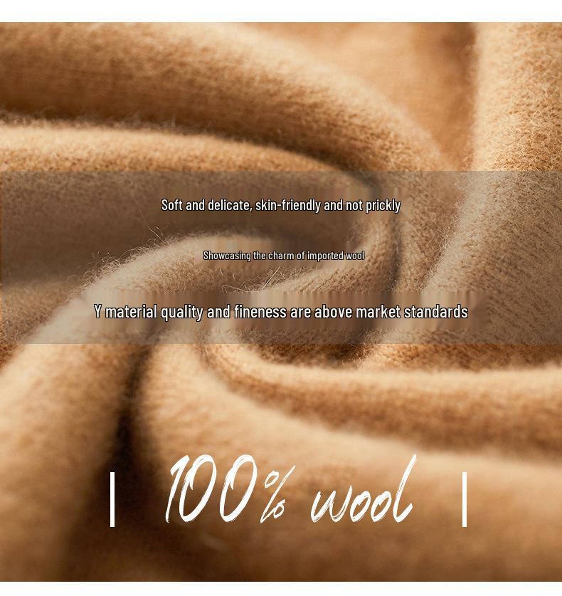 Men's Seamless High Neck 100% Cashmere Sweater - Versatile Autumn/Winter Knitwear