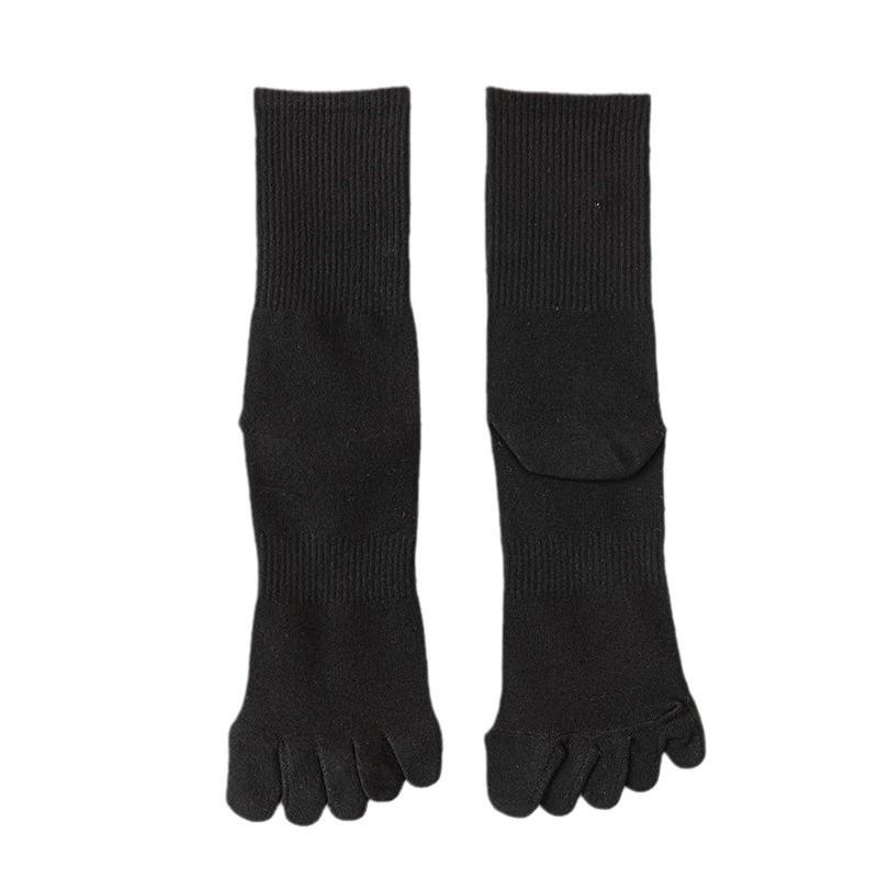 Calzini a cinque dita, Calzini da donna in cotone a metà polpaccio per autunno e inverno, Calzini lunghi antibatterici e anti-odore per i piedi, Calzini con separazione delle dita