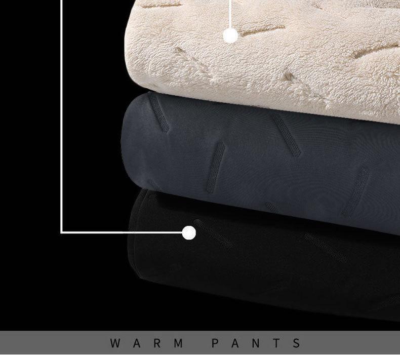 Men's Lambswool Lined Joggers: Casual, Warm, Loose-Fit Cotton Pants for Autumn and Winter.