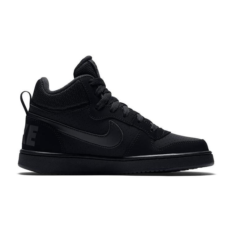 New Nike Court Borough Mid 'Triple Black' GS 839977-001