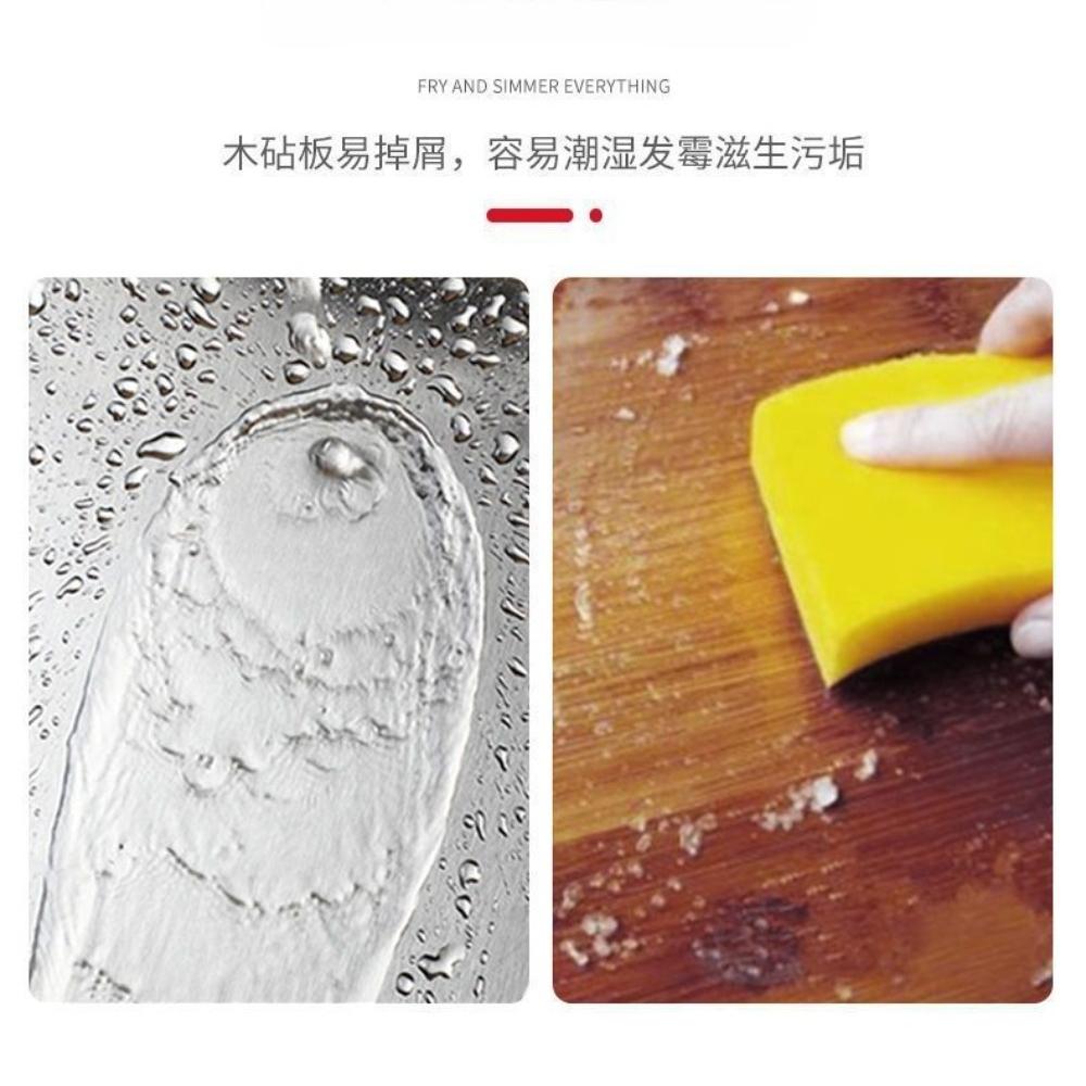 304 Stainless Steel Panel and Chopping Board Kitchen Household Thickened Double Sided Cutting Board Block Kneading Dough Board