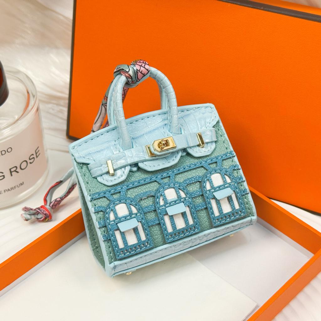 Neuer modischer Mini-Kleinhäuser-Taschenanhänger kleine Tasche süßer Taschenanhänger Mund roter Umschlag Kopfhörertasche Autoschlüsselanhänger