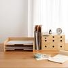 MUJI Wooden Document Organizer Tray, A4, 2 Tiers, 82603347