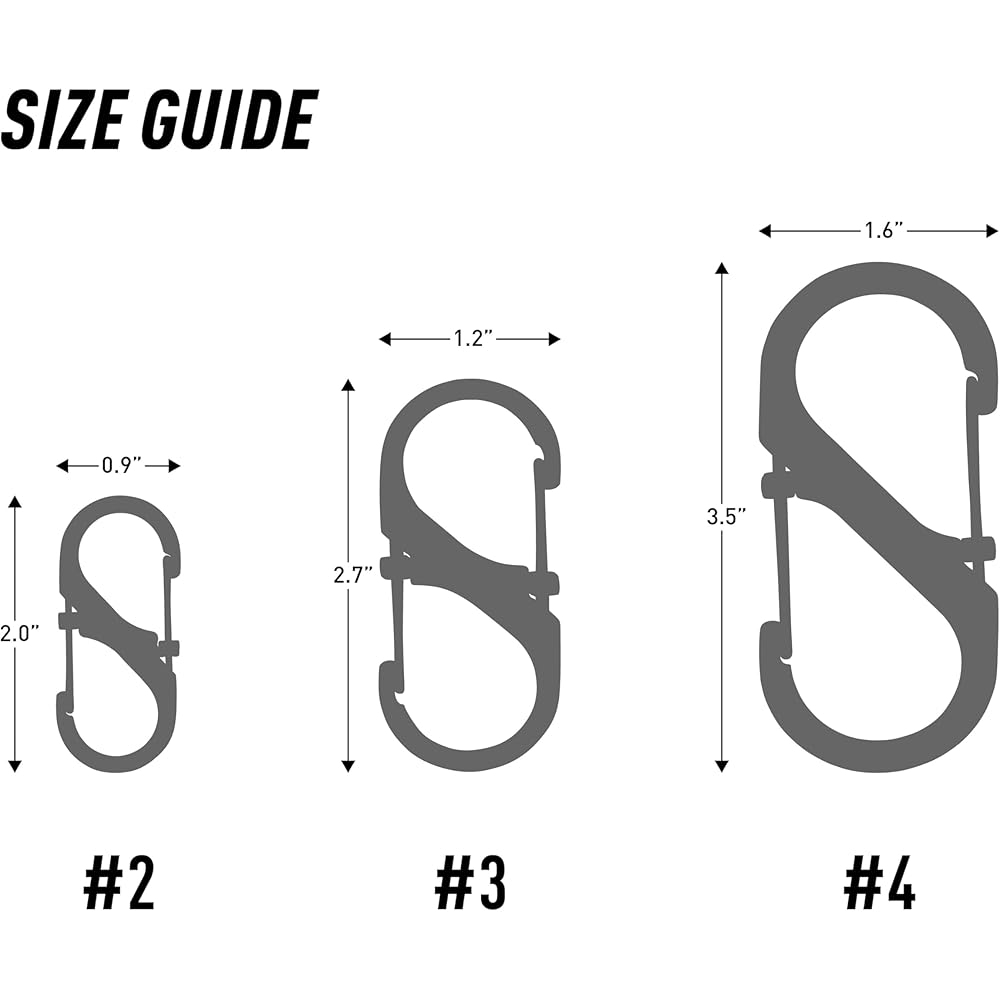 Nite Ize S-Biner SlideLock Carabiner #3 Silver Durable Outdoor Gear