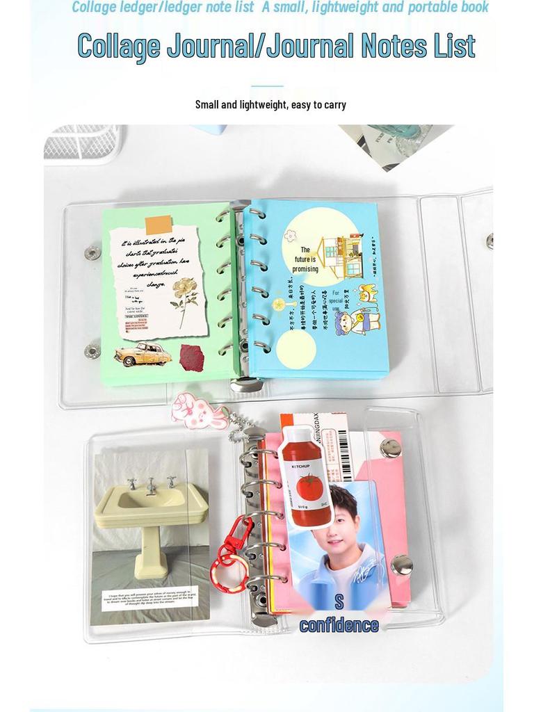 M5 Transparent PVC Binder Cover for A6/A7 Photocards & Stickers