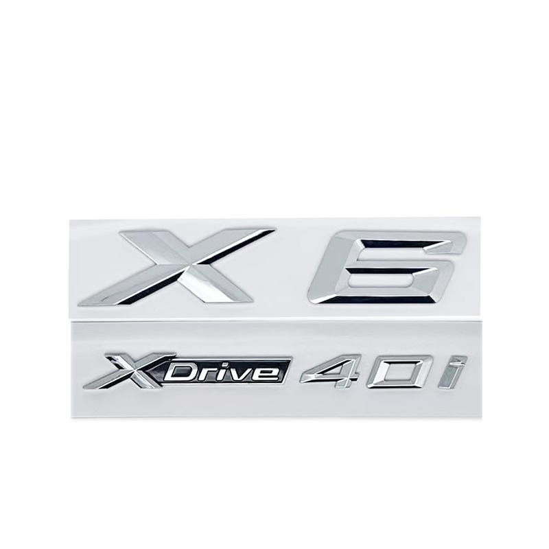 3D ABS Letter Badges for Trunk Emblem Suitable for BMW X6 Models E71 F16 E72 G06 As Well As XDRIVE 30d 28i 30i 35i 50i