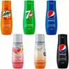 Zestaw 6 koncentratów SodaStream Pepsi+Mirinda+7UP+Grejpfrut+Pomarańcza-Mango+Pepsi MAX