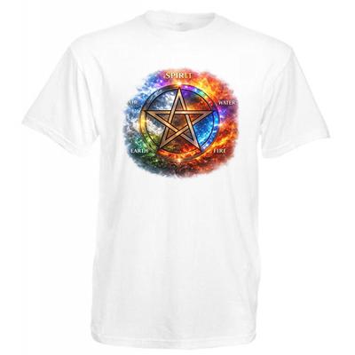 Adults Wicca Witch Pentagram Earth Air Spirit Water Fire Eleunisexts Unisex TShirt