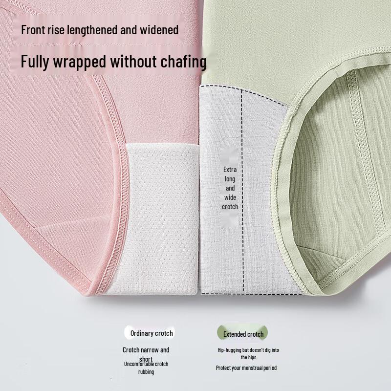 MiiOW Women's Pure Cotton 10A Antibacterial Physiological Briefs (3-Pack)