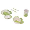 5pcs Baby Plates Set Divided Heat Resistant Lightweight Carton Exquisite Toddler Bowl Dining Set