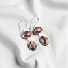 Black Rhodonite Gemstone 925 Sterling Silver Jewelry Handcrafted Earrings 1.88" EE-73-20