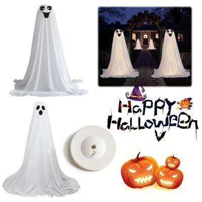 Lighted Spooky Ghost Decor Spooky Ghost Halloween Decor with String Lights for Home Porch Garden Yard Lawn Party Decorations