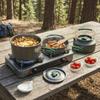 Camping Cookware Set, 11-Piece, Grey