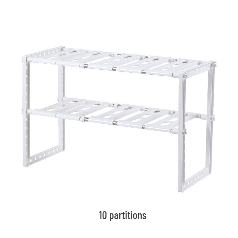 Retractable Stainless Steel Under-Sink Organizer with Pull-Out Drawer