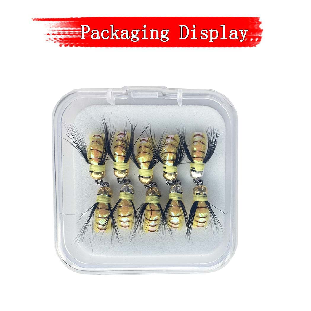 Приманка для ловли рыбы нахлыстом 5/10 шт./кор. черные крючки — фото 5