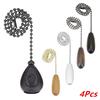 4Pcs Wooden Pendant Pull Chains: Ceiling Fan Lamp Extension Pulls for Light Switch Control Replacement