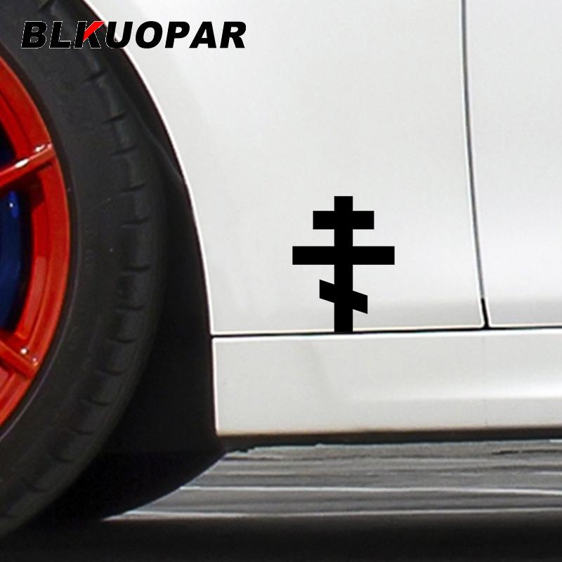 BLKUOPAR for Russian Orthodox Cross Car Stickers Cartoon Creative Decals Scratch-Proof Windows Helmet Decor Car Styling